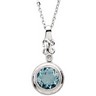 Genuine Aquamarine and Diamond Pendant Ref 163676