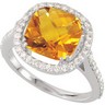 Genuine Citrine and Diamond Ring Ref 67560