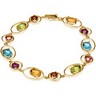 Citrine, Amethyst, Topaz, Tourmaline, Peridot and Garnet Bracelet Ref 851096