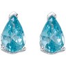 Genuine Blue Zircon Earrings Ref 427941