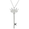.1 CTW Diamond Crown Key Necklace Ref 310478