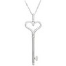 .25 CTW Diamond Heart Key Necklace Ref 418402