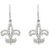 .5 CTW Diamond Fleur De Lis Earrings Ref 413280