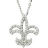 .25 CTW Diamond Fleur De Lis Necklace Ref 805414