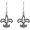 .5 CTW Black Diamond Fleur De Lis Earrings Ref 798418