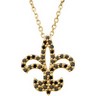 .25 CTW Black Diamond Fleur De Lis Necklace Ref 718771