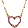 Genuine Ruby Heart Necklace Ref 337997