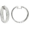 6 CTW Diamond Inside Outside Hoop Earrings Ref 674873