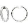 8.5 CTW Diamond Inside Outside Hoop Earrings Ref 506175