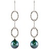 Tahitian Cultured Pearl Earrings Ref 274295