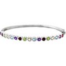 Amethyst, Citrine, Garnet, Peridot and Sky Blue Topaz Bangle Bracelet Ref 195054