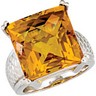 Genuine Checkerboard Citrine Ring Ref 308057