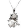Freshwater Cultured Pearl Frog Pendant Ref 397607