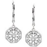 .07 CTW Diamond Lever Back Earrings Ref 229998