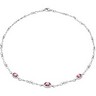 Genuine Pink Tourmaline and Diamond Necklace Ref 715251