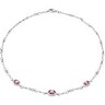 Genuine Pink Tourmaline and Diamond Necklace Ref 715251