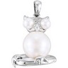 Freshwater Cultured Pearl Owl Pendant Ref 141243