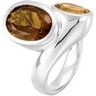 Genuine Honey Quartz and Citrine Ring Ref 227192