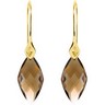 Genuine Checkerboard Smoky Quartz Earrings Ref 357078