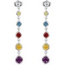 Multi Colored Cubic Zirconia Earrings Ref 474955