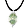 Genuine Green Quartz and White Topaz Pendant Ref 100771