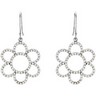 .75 CTW Diamond Flower Earrings Ref 842585