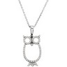 .25 CTW Diamond Owl 16 inch Necklace Ref 971496