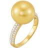 Golden South Sea Pearl and Diamond Ring Ref 448341