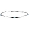 Genuine Sky Blue Topaz Stackable Bangle Bracelet Ref 320419