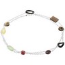 Quartz, Onyx, Tourmaline, Lime and Phantom Quartz and Prehnite Necklace Ref 883247