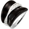 Genuine Onyx and CZ Ring Ref 556725