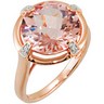 Genuine Morganite and Diamond Ring Ref 314877