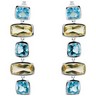 Genuine Sky Blue Topaz and Lime Quartz Earrings Ref 907285