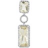 Genuine Lime Quartz and Diamond Pendant Ref 583758