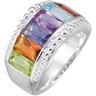 Peridot, Citrine, Iolite, Amethyst, Topaz, Garnet and Citrine Ring Ref 768434