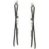 Genuine Black Spinel Hoop Earrings Ref 335910