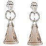 Genuine Smoky Quartz Earrings Ref 688142