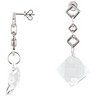 Genuine White Quartz Earrings Ref 287108