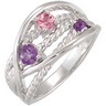 Genuine Amethyst and Pink Tourmaline Ring Ref 769888