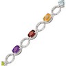 Amethyst, Citrine, Garnet, Peridot and Sky Blue Topaz Necklace Ref 974105