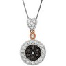 .25 CTW Black and White Diamond 18 inch Necklace Ref 869131