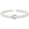 Freshwater Cultured Pearl and Gemstone Cuff Bracelet 7.5 inches Ref 362616