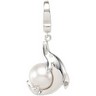 Freshwater Cultured Pearl and Diamond Dolphin Charm Ref 505270