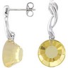 Genuine Lime Quartz Earrings Ref 662921