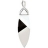 Genuine White Quartz, Smoky Quartz and Onyx Pendant Ref 981081