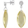 Genuine Lime Quartz Earrings Ref 100535