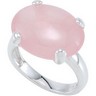 Genuine Milky Rose Quartz Ring Ref 659858