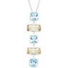 Genuine Sky Blue Topaz and Lime Quartz Pendant Ref 312259