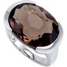 Genuine Checkerboard Smoky Quartz Ring Ref 352933