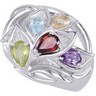 Amethyst, Citrine, Mozambique Garnet, Peridot and Sky Blue Topaz Ring Ref 626222